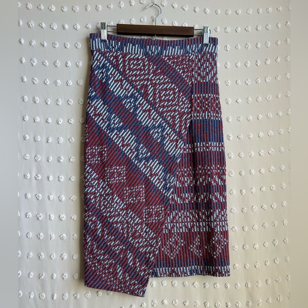 Anthropologie Maeve Carolina‎ Pencil Knit Sweater Asymmetrical Skirt Sz S